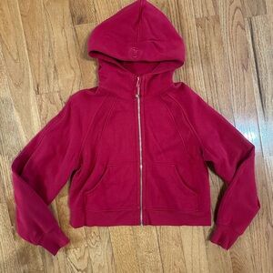 Lululemon Athletica Red Scuba Full Zip
